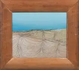 Desert Landscape by Sidney Nolan, 1949, ink and enamel paint on glass, sold Mar 2017