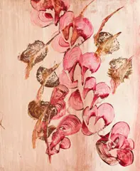 Flower Study by Sidney Nolan, 1968, fabric dye on paper, sold Mar 2017