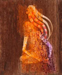 Prometheus by Sidney Nolan, 1968, wax crayon and fabric dye on paper, offered Mar 2017