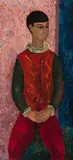Boy In Costume by Justin O’brien, c.1949, oil on canvas on composition board, sold Nov 2016