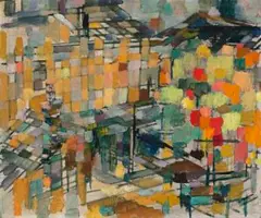 The Balloon Tree by John Passmore, 1955, oil on board, sold Nov 2016