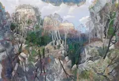 Carnarvon Gorge Afternoon Light by William Robinson, 2009, oil on linen, sold Nov 2016