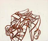 Head Pc028 by Tony Bevan, 2002, synthetic polymer paint and charcoal on canvas, sold Nov 2016