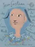Sans titre by Jean Cocteau, Affiche pour une exposition des pastels et dessins de l’artiste chez Lucie Weill, galerie, sold Apr 2025