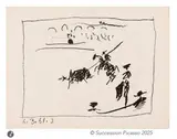 La Pique. (Pl. pour Jaime Sabartés, A los toros, Monte-Carlo, André Sauret, 1961) by Pablo Picasso, Lithographie, sold Apr 2025