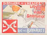 Distillerie de l’Helicex Chromolithographie. Non entoilée. Imp. A. Bénard, Liège by Émile Berchmans, Affiche au temps de l’Art nouveau, p, sold Apr 2025
