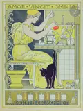 Robert B. Goldschimdt, avant 1896 Chromolithographie sur papier gris. Non entoilée. Imp by Adolphe Crespin, Lithographie Gouwellos, Bruxelles, sold Apr 2025