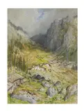 Hameau dans la vallée by Gustave Doré, 1881, Aquarelle, sold Apr 2023