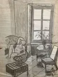 Femme nue dans un intérieur by Theodor Pallady, Fusain et gouache, annoté en haut à droite «, sold Apr 2023