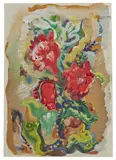 Flori rosü by Ligia Macovei, Gouache, sold Apr 2023