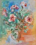 Bouquet de fleurs by Jean Dufy, Aquarelle gouachée, sold Apr 2023