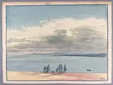 Élégantes promenant leur chien by Tony Minartz, Aquarelle, sold Apr 2023