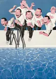 Sans titre (Se jeter à l'eau) by Yue Minjun, Lithographie, sold Apr 2023