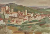 Vue d'Aups, circa 1925-30 by André Lhote, Aquarelle gouachée, sold Nov 2022