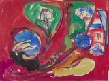 Sans titre by Hans Hofmann, Gouache, sold Nov 2022