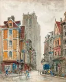 Une rue à Abbeville by Frank Myers Boggs, Aquarelle, sold Jul 2020
