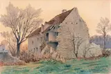 Ferme en ruine by Léo Gausson, 1900, Aquarelle sur traits de crayon signée et datée en bas à droite, sold Jul 2020