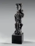 Le couple by Jacques Zwobada, Épreuve en bronze patiné, sold Jun 2020