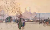 Paris, l'ancien Trocadéro by Eugène Galien-Laloue, Gouache, sold Dec 2019