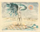 Aigle à corps de femme by Franz Priking, Lithographie, sold Dec 2020
