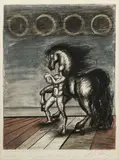 Homme et cheval by Franz Priking, Lithographie en couleurs, sold Dec 2020