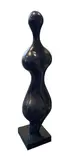 Ondulation by Xavier Alvarez, Bronze à patine noire brillant, sold Dec 2020