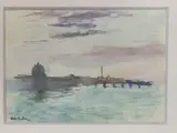 Paysage marin by André Barbier, Aquarelle, sold Oct 2020