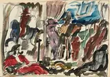 Scène animée by Charles Dufresne, Gouache, sold Oct 2020