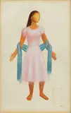 Danseuse mexicaine by Miguel Covarrubias, Plume et aquarelle, sold Oct 2020