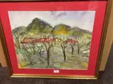 Paysage by Roland Dubuc, Gouache, sold Jul 2020