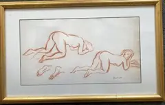 Etude de nu féminin by Jacques Nam, Sanguine, sold Jul 2020