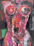 Torse féminin by Gio Colucci, Gouache sur papier, sold Jul 2020
