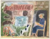 Femme au chien by Simon Segal, Pastel, sold Jul 2020