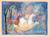 Paris. Le Bois de Boulogne by Maurice Blanchard, Gouache, sold Jul 2020