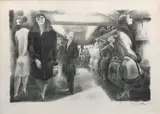 Le rayon des bas" by Yves Alix, 1928, Lithographie en noir signée et numérotée :, sold Jul 2020