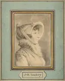Portrait de femme au chapeau cabriolet by Jean-Baptiste Isabey, Pierre noire et lavis de bistre, sold Jun 2020