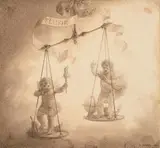 Le plaisir l'emportant sur la raison by Jean-Baptiste Isabey, 1825, Plume et lavis de bistre (rousseurs), sold Jun 2020
