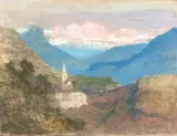 Hameau dans la montagne by Sigismond Jeanes, Pastel, sold Jun 2020