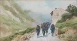 Chasseurs alpins 7ème bataillon by Pierre Comba, Aquarelle, sold Jun 2020