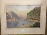 Lac en montagne by Leonhard Steiner, Aquarelle sur canson, sold Jun 2020