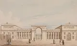 Vue de la chapelle expiatoire by Joseph Nash, Aquarelle sur traits de crayon noir, sold Sep 2024