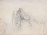 Dessin pour l'Enigme by Gustave Doré, Crayon noir, sold Sep 2024