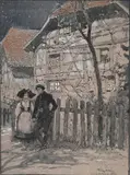 Nuit de printemps en Alsace by Georges Scott, Aquarelle gouachée sur traits de crayon noir, sold Sep 2024