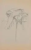 Etude de mains et de drapés : esquisse pour la Madone aux lys by Alphonse Mucha, 1905, Crayon noir et rehauts de gouache blanche sur papier mi-teinte, sold Sep 2024