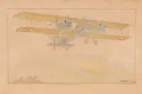 Maquette d'avion Breguet by Alfred Daguet, Plume et encre noire, aquarelle gouachée, sold Sep 2024