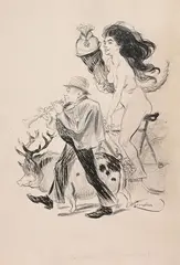 La veine ne vient jamais seule by František Kupka, 1901, Plume et encre noire, sur traits de crayon noir, sold Sep 2024