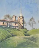 La forteresse de Paul Ier by Alexandre Nicolaïevitch Benois, Aquarelle sur traits de crayon noir Situé au verso du montage Petites taches, sold Sep 2024