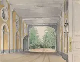 Passage dans les communs du Palais by Alexandre Nicolaïevitch Benois, Aquarelle sur traits de crayon noir, sold Sep 2024