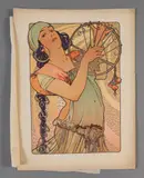 Salomé by Alphonse Mucha, Lithographie imprimée en couleurs pour "l'Estampe moderne" Épreuve sur vélin, sold Sep 2024