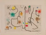 [Illustration] Hommage à Roger Lacourière Cramer 120 by Joan Miró, Eau-forte et aquatinte en couleurs, sold Sep 2024